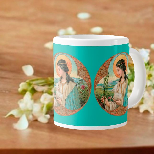 St. Agnes of Rome (BK 006) Jumbo Mug (Creator Uploaded)