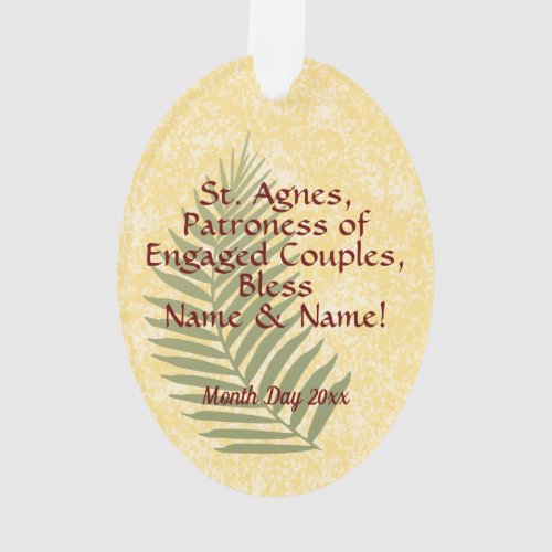 St Agnes of Rome MH 01 Acrylic Ornament