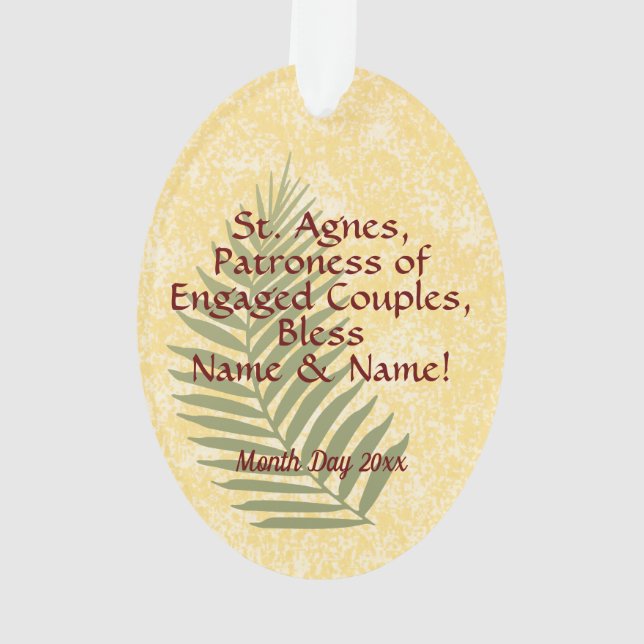 St. Agnes of Rome (MH 01) Acrylic Ornament (Back)