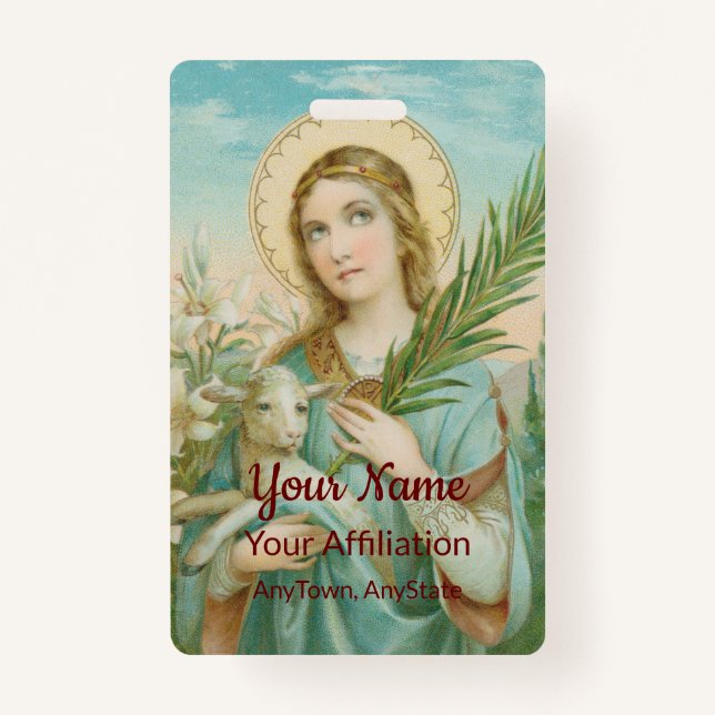 St. Agnes of Rome (MH 01) Badge (Front)