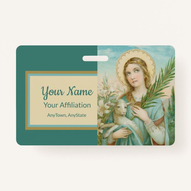 St. Agnes of Rome (MH 01) Badge (Front)