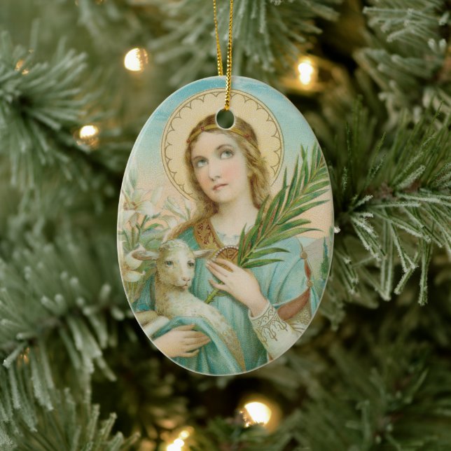St. Agnes of Rome (MH 01) Ceramic Ornament (Tree)