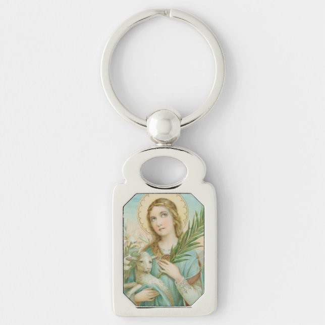 St. Agnes of Rome (MH 01) Keychain (Front)