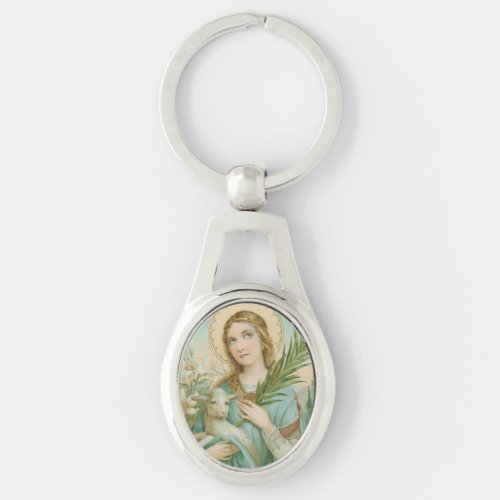St Agnes of Rome MH 01 Keychain