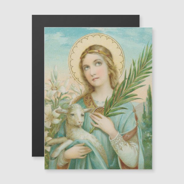 St. Agnes of Rome (MH 01)Magnetic Card (Front/Back)