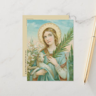 St. Agnes of Rome (MH 01) Postcard