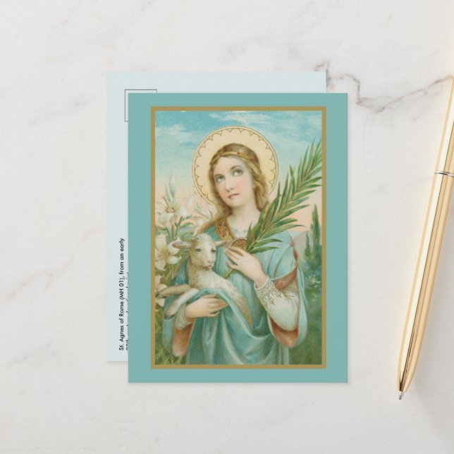 St. Agnes of Rome (MH 01) Postcard (Front/Back In Situ)