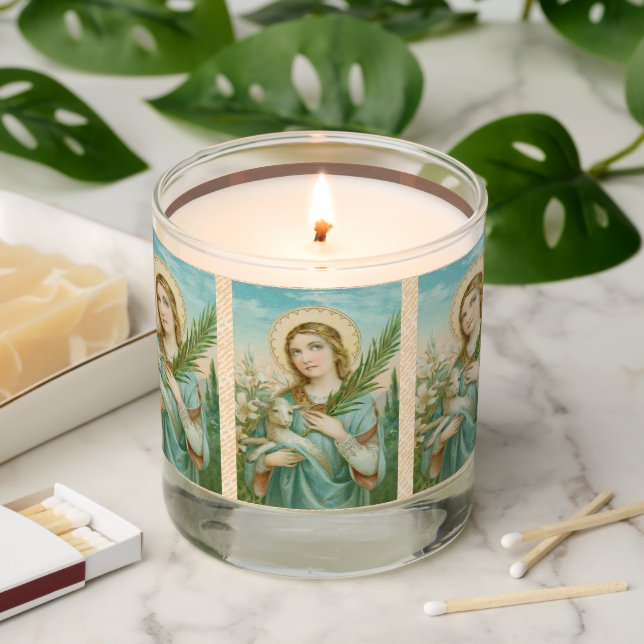 St. Agnes of Rome (MH 01)  Scented Candle (Lit)