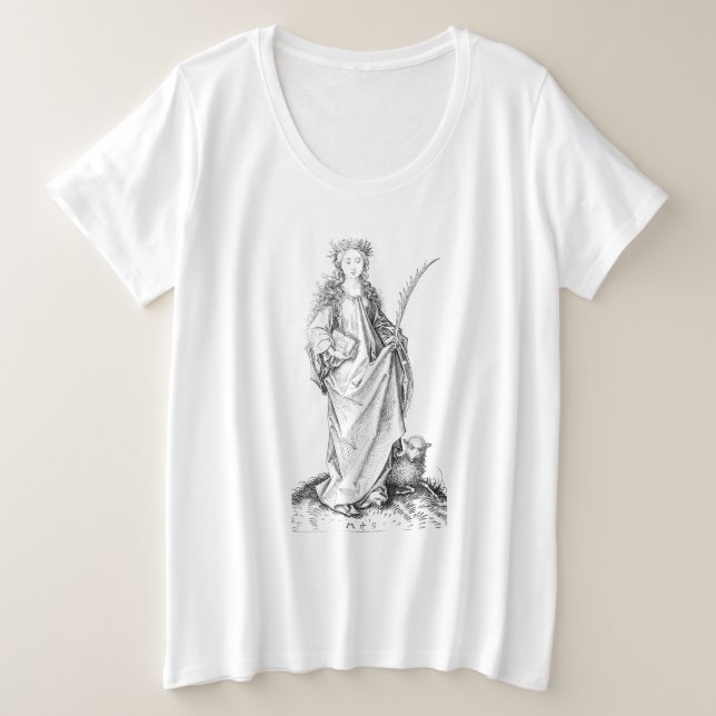 St Agnes Plus Size T-Shirt (Design Front)