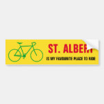[ Thumbnail: "St. Albert Is My Favourite Place to Ride" Bumper Sticker ]