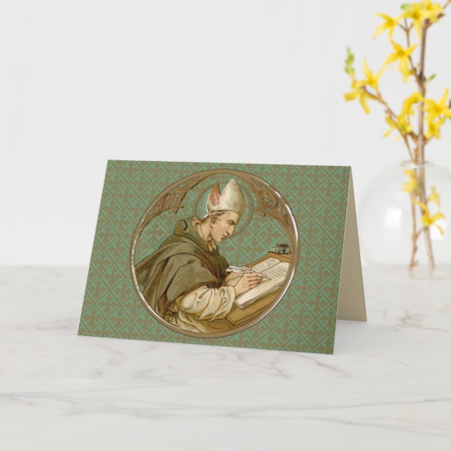 St. Albert the Great (BK 013) Blank Greeting Card (Yellow Flower)