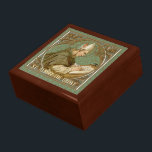 St. Albert the Great (BK 013) Gift Box<br><div class="desc">Prefer a solid color border? Delete the pattern image and see the Color Palette postcard for recommendations. Image Credit (BK 013): Antique image of St. Albert the Great from a late 19th century chromolithographic devotional print with gilt accents (Dominican Series, No. 3), originally published by B. Kühlen, at Mönchengladbach, Germany,...</div>
