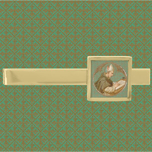 St. Albert the Great (BK 013) Gold Finish Tie Bar