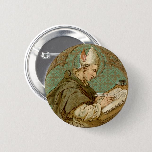 St. Albert the Great (BK 013) Round Button (Front & Back)