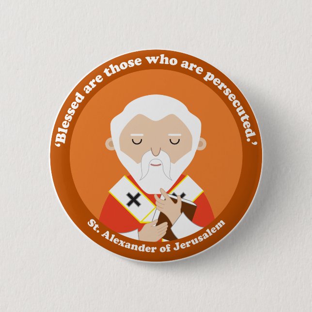 St. Alexander of Jerusalem Button (Front)