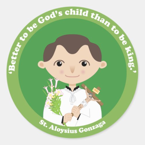 St Aloysius Gonzaga Classic Round Sticker