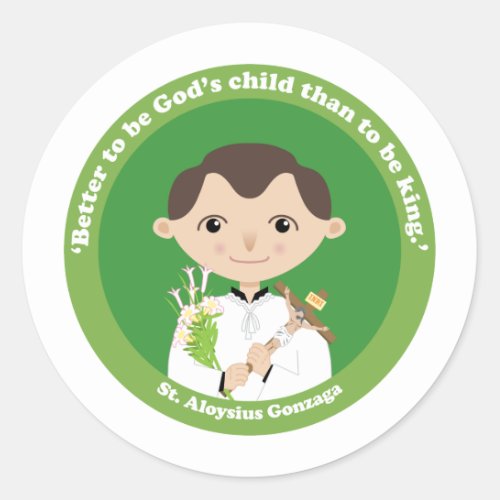 St Aloysius Gonzaga Classic Round Sticker