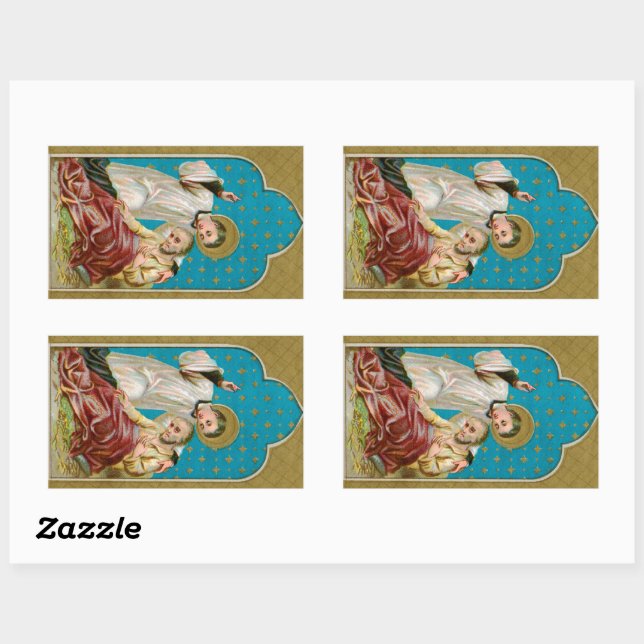 St. Aloysius Gonzaga & Plague Victim (M 006) Rectangular Sticker (Sheet)