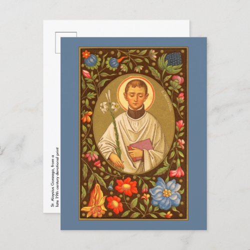 St Aloysius Gonzaga PM 01 Postcard 1