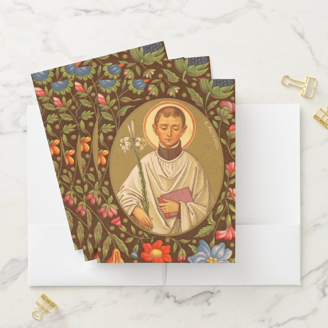 St. Aloysius Gonzaga (PM 01) (Style 2) Pocket Folder (In Situ)
