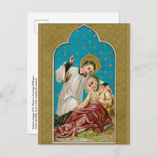 St Aloysius  Plague Victim M 006 Postcard