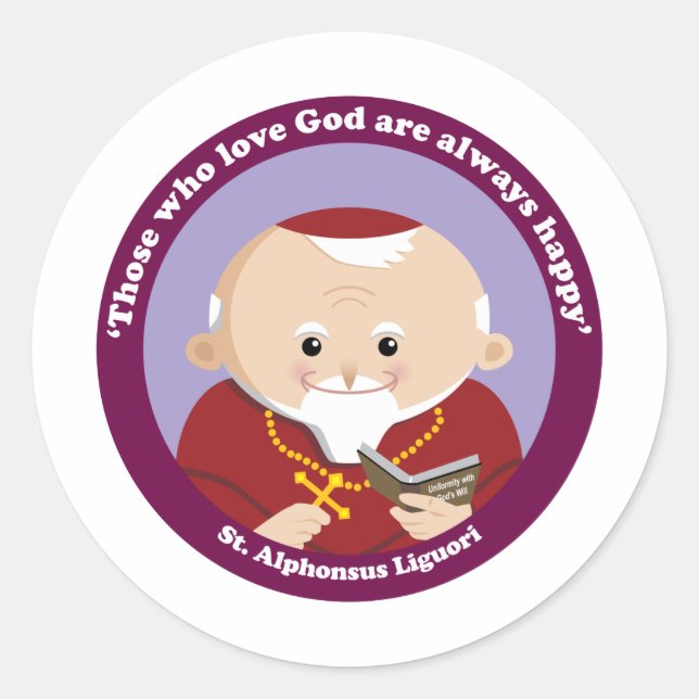 St Alphonsus Liguori Classic Round Sticker (Front)
