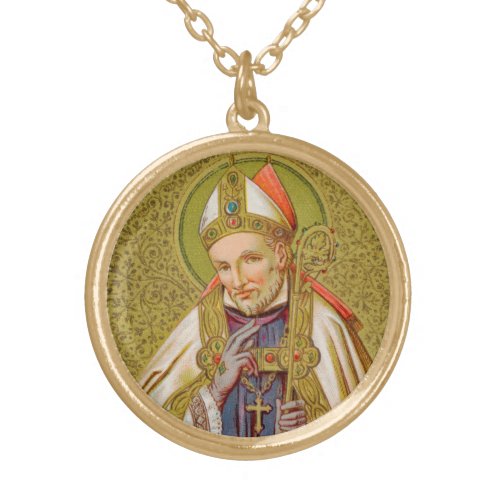 St Alphonsus Liguori SNV 02 Round Gold Plated Necklace