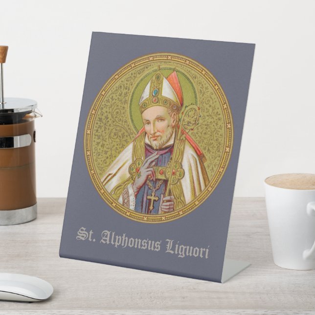 St. Alphonsus Liguori (SNV 02) (Round) Pedestal Sign (In SItu)
