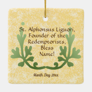 St. Alphonsus Liguori (SNV 02) (Square) Ceramic Ornament