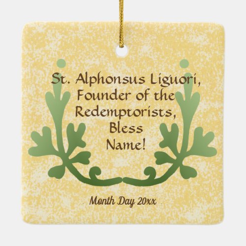 St Alphonsus Liguori SNV 02 Square Ceramic Ornament