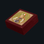 St. Alphonsus Liguori (SNV 02) (Square) Gift Box<br><div class="desc">St. Alphonsus Maria de Liguori (1696–1787) was an Italian nobleman, a lawyer turned priest, prolific writer, founder of the Redemptorists, Bishop, and Doctor of the Church. Here, he is portrayed wearing his Bishop’s regalia—white miter and cope, light violet gloves, blue-violet robe, and gold pectoral cross. He carries his crosier or...</div>