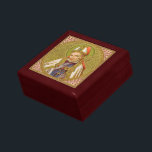 St. Alphonsus Liguori (SNV 02) (Square) Gift Box<br><div class="desc">St. Alphonsus Maria de Liguori (1696–1787) was an Italian nobleman, a lawyer turned priest, prolific writer, founder of the Redemptorists, Bishop, and Doctor of the Church. Here, he is portrayed wearing his Bishop’s regalia—white miter and cope, light violet gloves, blue-violet robe, and gold pectoral cross. He carries his crosier or...</div>