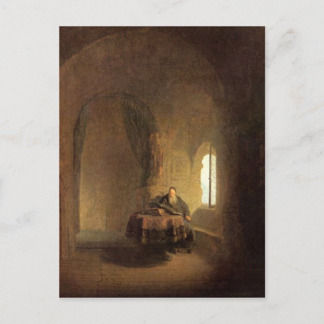 St. Anastasius by Rembrandt Harmenszoon van Rijn Postcard (Front)