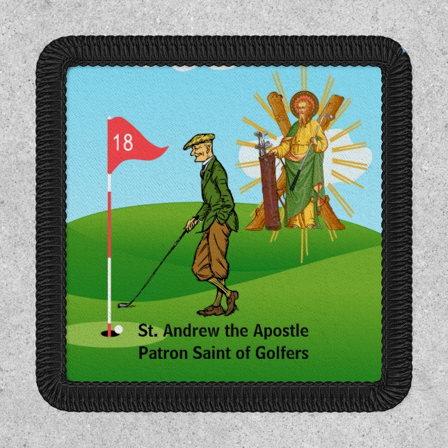 St. Andrew and Dapper Male Golfer Patch (Front)