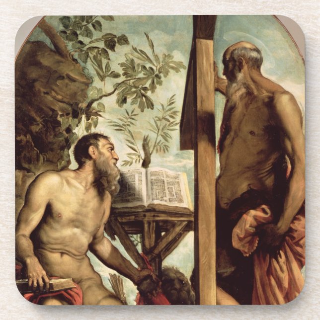 St. Andrew and St. Jerome Beverage Coaster (Front)