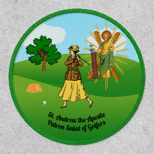 St. Andrew and Upscale Lady Golfer Patch