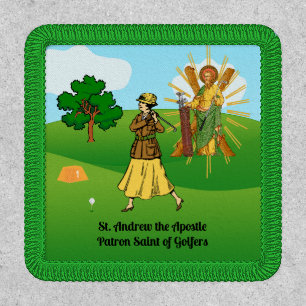 St. Andrew and Upscale Lady Golfer Patch