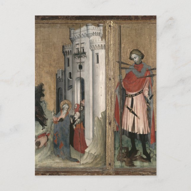 St. Andrew Chasing Demons from the Town Postcard (Front)
