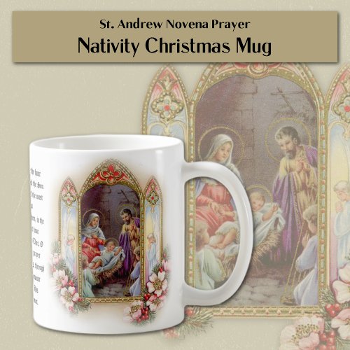 St Andrew Christmas Advent Novena Holy Family Coffee Mug