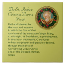St. Andrew Christmas Novena Prayer Ceramic Tile
