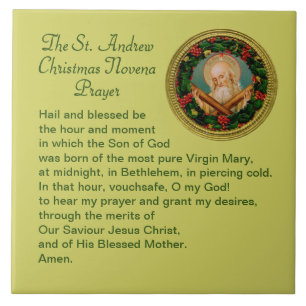 St. Andrew Christmas Novena Prayer Ceramic Tile