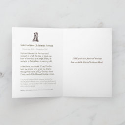 St. Andrew Christmas Novena Prayer Holiday Card Zazzle