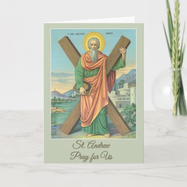 St. Andrew Christmas Novena Prayer Holiday Card (Front)