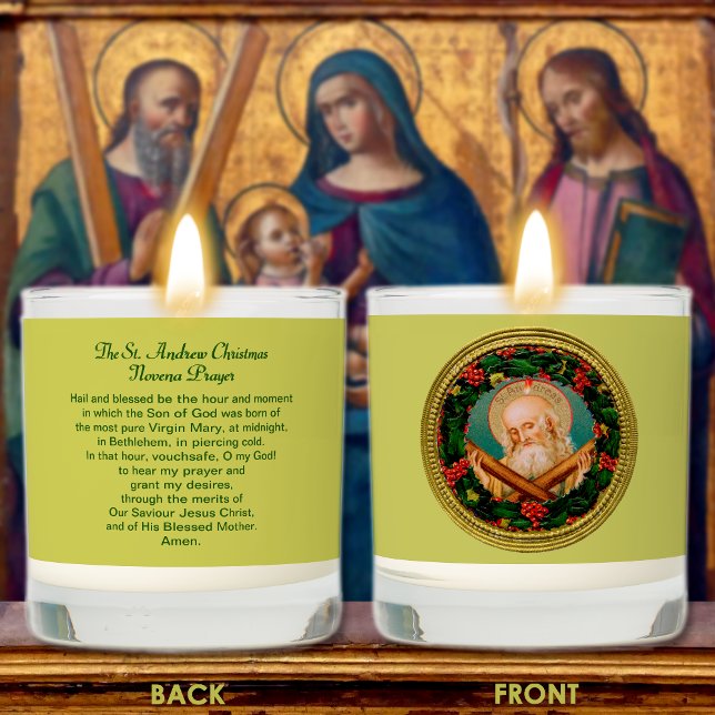 St. Andrew Christmas Novena Prayer Scented Candle (Creator Uploaded)