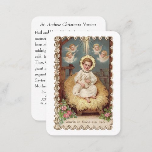 St Andrew Christmas Novena Virgin Mary Jesus Holy Business Card