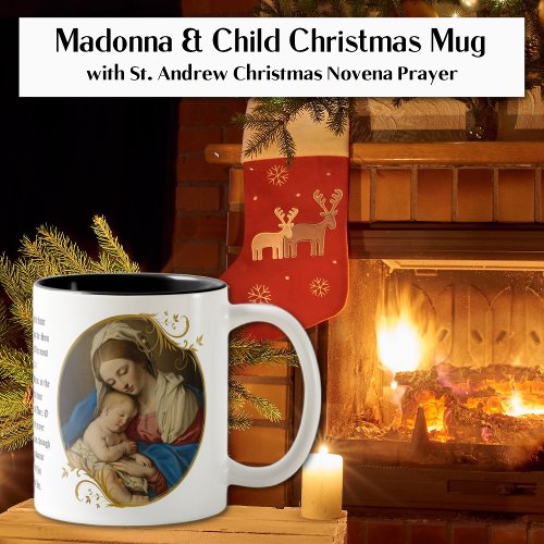 St Andrew Christmas Novena Virgin Mary Jesus Two_Tone Coffee Mug