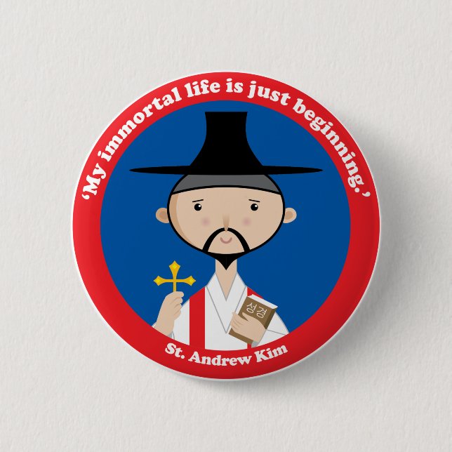 St. Andrew Kim Button (Front)