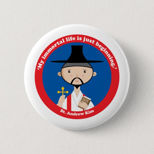 St. Andrew Kim Button (Front)
