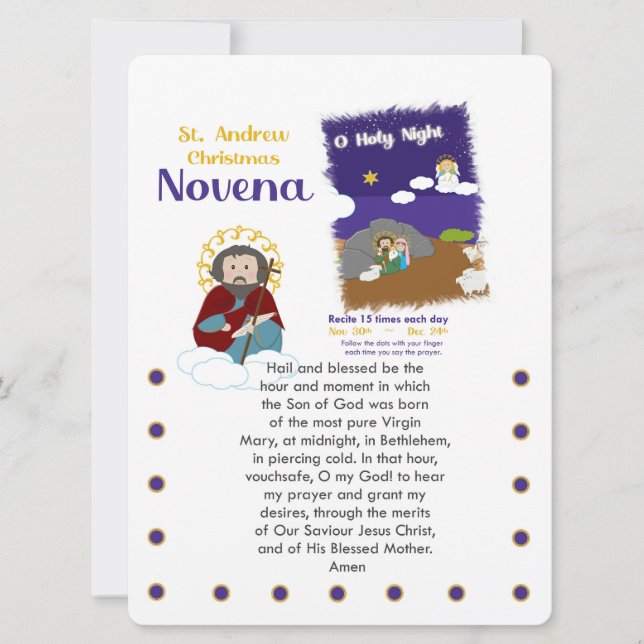 St. Andrew Novena Card (Front)
