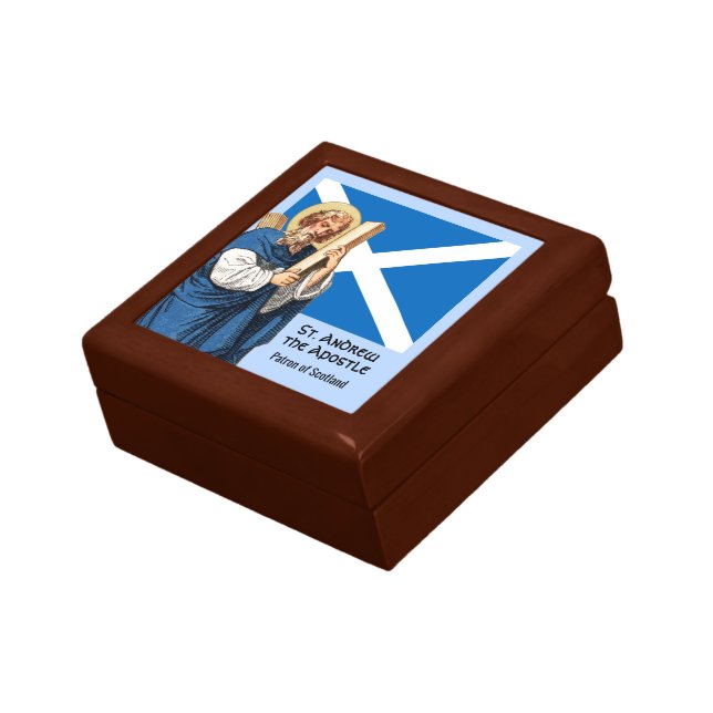 St. Andrew the Apostle and the Flag of Scotland Gift Box (Side)